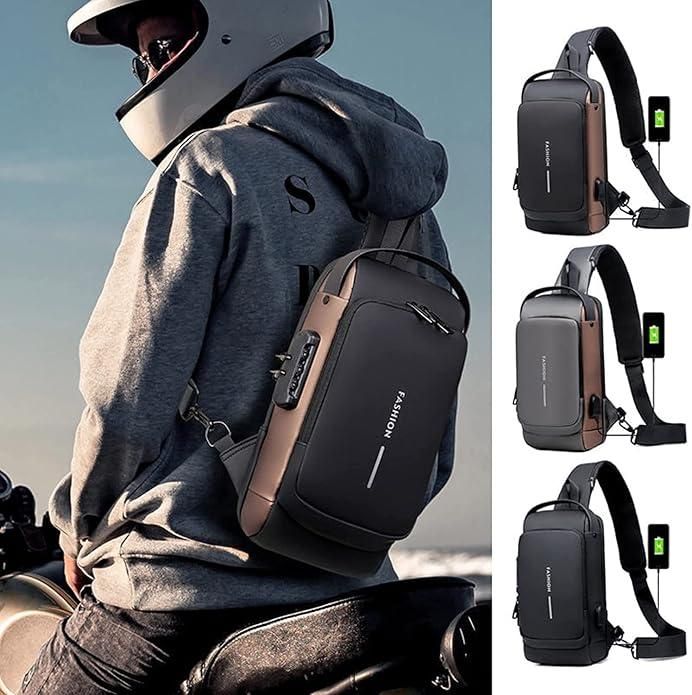 Sling Bag for Men &amp; Women with USB Charging Port Design