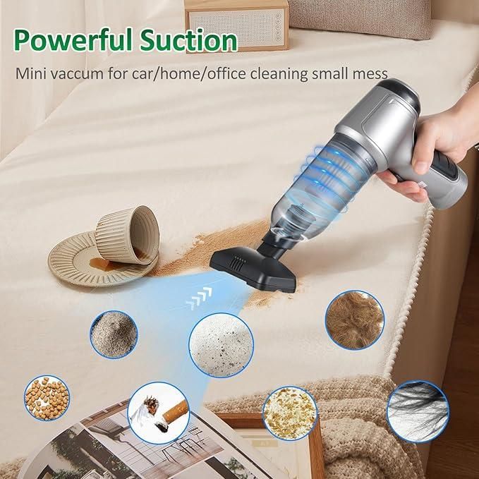 Wireless Mini Vacuum Cleaner - Portable, Powerful, & Lightweight Handheld Vacuum for Home, Car & Office Cleaning