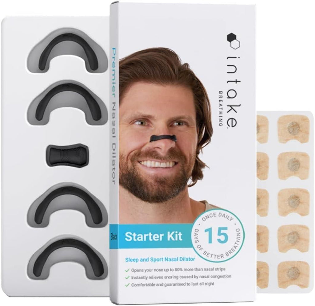Breathing Nasal Strip Starter Kit - Improve Breathing, Sleep, & Nasal Airflow with Comfortable and Effective Strips