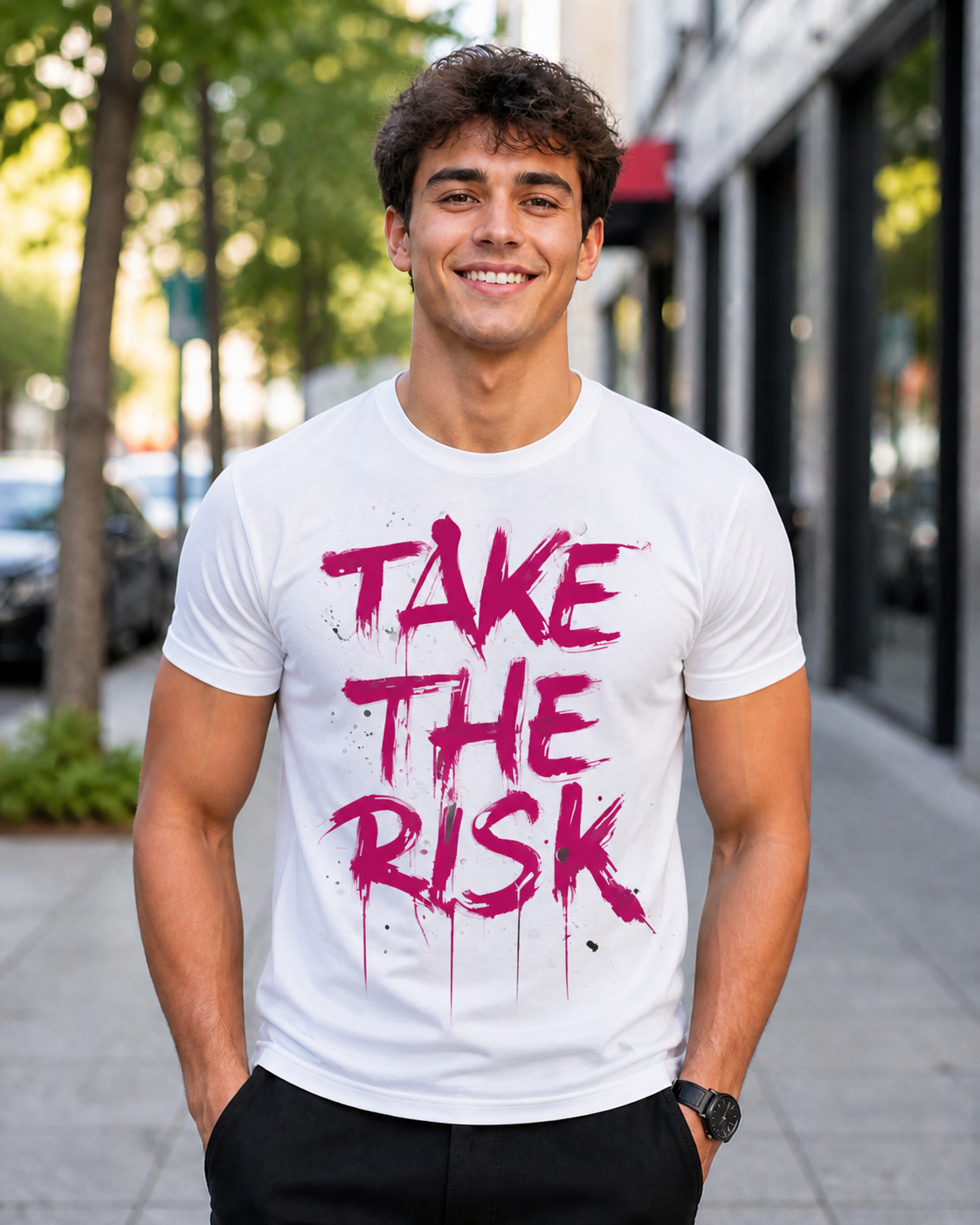 Men’s Printed Round Neck T-Shirt | Trendy Graphic Half Sleeve Casual Wear for Men | Design #1