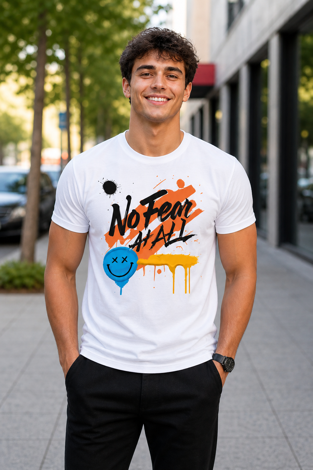 Men’s Printed Round Neck T-Shirt | Trendy Graphic Half Sleeve Casual Wear for Men | Design #11