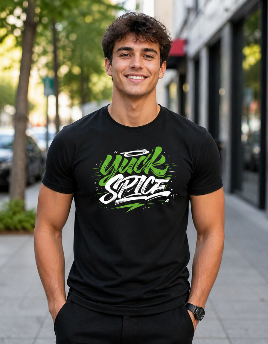 Men’s Printed Round Neck T-Shirt | Trendy Graphic Half Sleeve Casual Wear for Men | Design #4