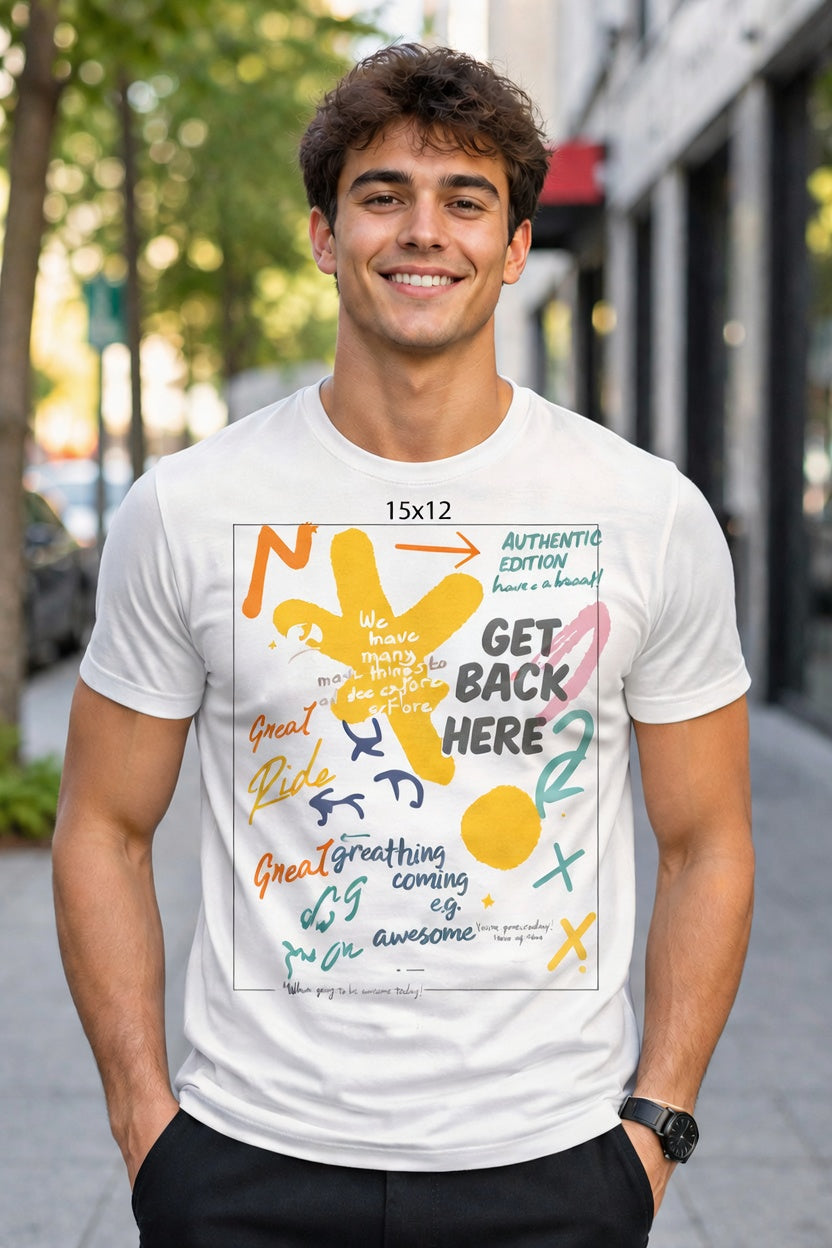 Men’s Printed Round Neck T-Shirt | Trendy Graphic Half Sleeve Casual Wear for Men | Design #10