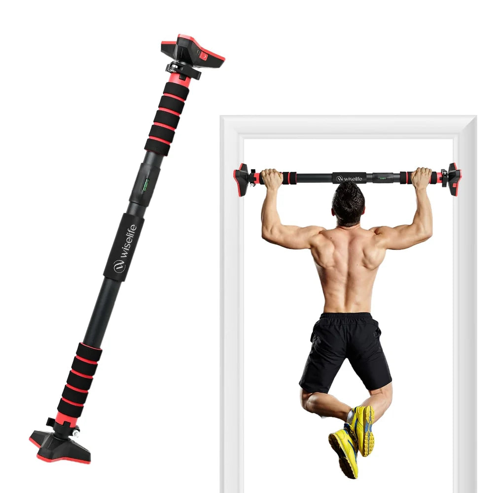 Wise Life Heavy-Duty Pull Up Bar for Home – No Drilling Doorway Chin-Up Bar I Supports Up to 100 kg