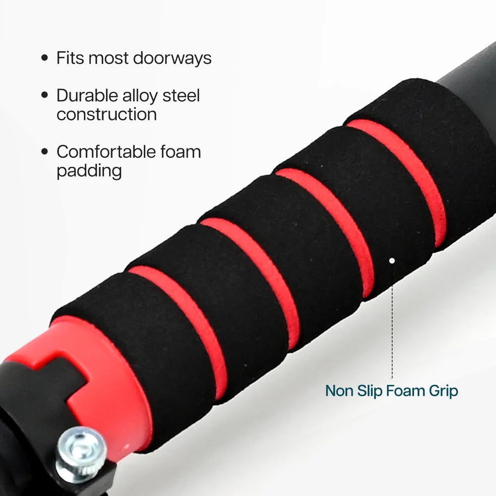 Wise Life Heavy-Duty Pull Up Bar for Home – No Drilling Doorway Chin-Up Bar I Supports Up to 100 kg